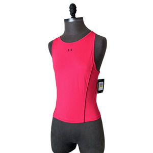 NEW! Under Armour Women's Heatgear Racerback Tank Top Hot Pink Medium